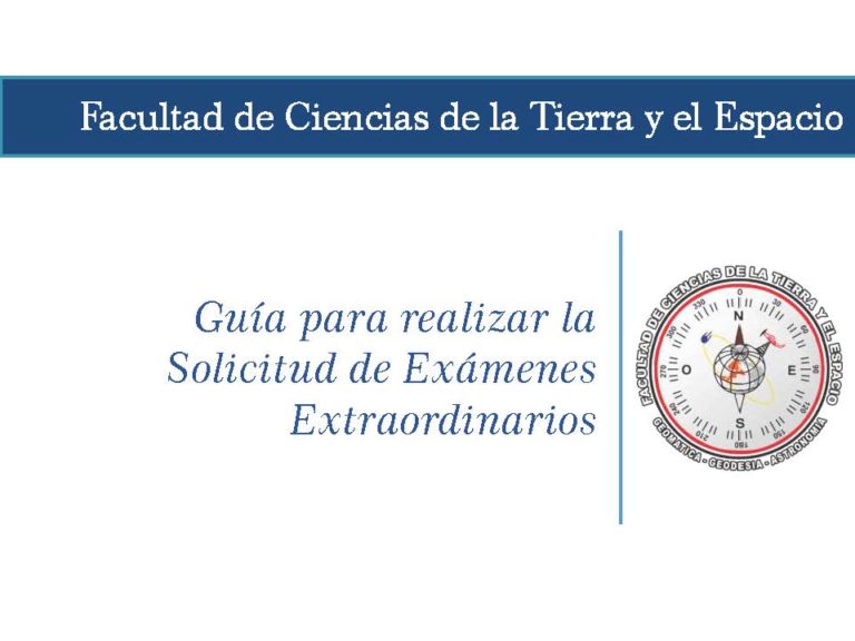 Guía Para Solicitar Exámenes Extraordinarios – Facultad De Ciencias De ...